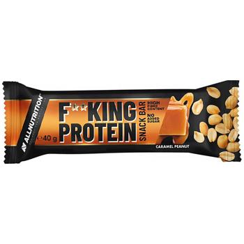 Батончик AllNutrition Fitking Delicious Карамель-арахіс протеїновий без цукру 40г - купити, ціни на КОСМОС - фото 1