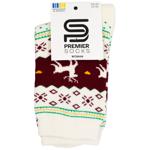 Premier Socks Scandinavian Deer Print Women's Classic Terry Socks s.23-25 Milky White