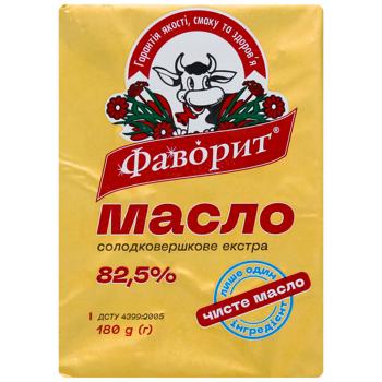 Favorit Extra Sweet Cream Butter 82.5% 180g - buy, prices for Auchan - photo 1