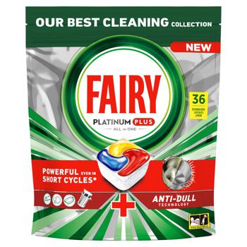 Fairy Platinum Plus Lemon All in One Dishwasher Tablets 36pcs - buy, prices for Auchan - photo 2