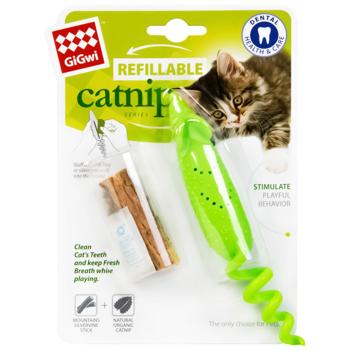Іграшка для котів GiGwi Refillable Catnip Мишка гумова 16,5см - купити, ціни на MasterZoo - фото 1