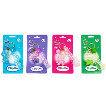 Clip On Crystal Bear Keychain