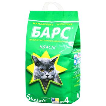 Bars №4 Classic Bentonite Cat Litter 5kg - buy, prices for MegaMarket - photo 1