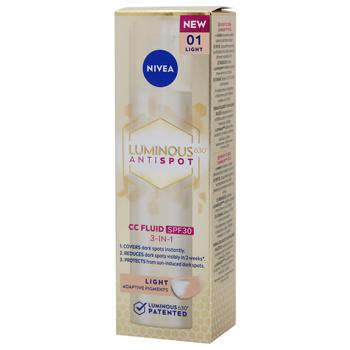 Флюїд тонувальний Nivea Luminous630 Light SPF30 3в1 40мл - купити, ціни на За Раз - фото 2