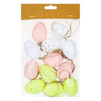 Набор пасхальных подвесок Яйцо микс 12шт 3,5*5см в ассортименте - купить, цены на МегаМаркет - фото 4
