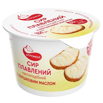 Agromol With Butter Processed Cheese 60% 100g - buy, prices for Supermarket "Kharkiv" - photo 1