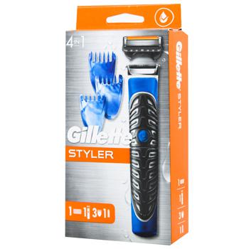 Gillette Fusion5 ProGlide Styler 1 Replaceable Cartridge +3 Nozzles for Modeling Beard and Mustaches - buy, prices for METRO - photo 2