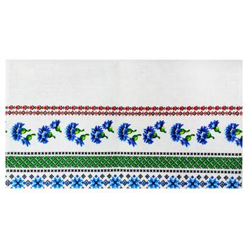 Blue Ornament Easter Linen Towel 35x75cm - buy, prices for Chudo Market - photo 1