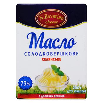 Масло N.Bavarian Cheese Селянське 73% 200г - купити, ціни на Чудо Маркет - фото 2
