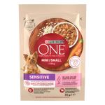 Purina One Sensitive Wet Food with Salmon and Rice for Small Breed Dogs with Sensitive Digestion 85g