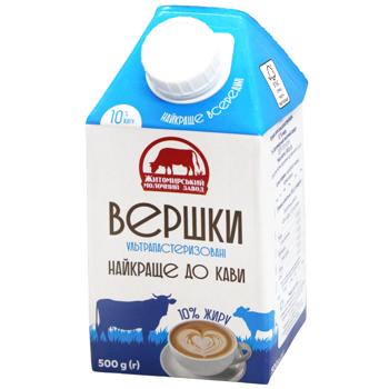 Сливки Житомирский Молочный Завод 10% 500г - купить, цены на Восторг - фото 1