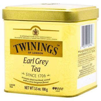 Чай черный Twinings of London Earl Grey 100г - купить, цены на КОСМОС - фото 1