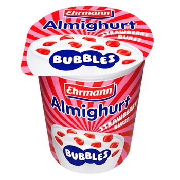 Йогурт Ehrmann Almighurt Bubbles Полуниця 2,8% 150г