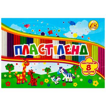 Tetrada Lipland Plastiland Plasticine 8 colors 160g - buy, prices for - photo 2