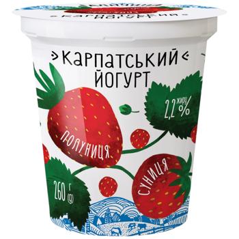 Galychyna Carpathian Strawberry-Strawberry Yogurt 2.2% 260g