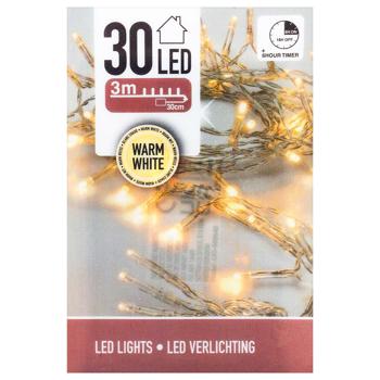 Koopman Warm White Indoor Electric Garland with Timer 30 lamps 3.3m - buy, prices for NOVUS - photo 2