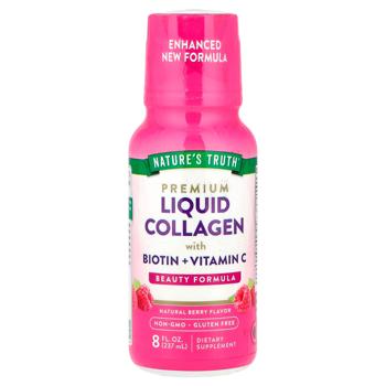 Nature's Truth, Premium Liquid Collagen with Biotin + Vitamin C, Natural Berry, 8 fl oz (237 ml) - купити, ціни на Біотус - фото 1