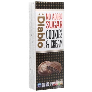 Diablo No Sugar Cookies Covered in Dark Chocolate with Cream Filling 128g - buy, prices for WINETIME - photo 2