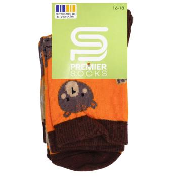 Набор носков детских Premier Socks Мишки р.16-18 оранжевый 2 пары - купить, цены на NOVUS - фото 1