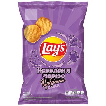 Чипси Lay's зі смаком Ковбаски чорізо та цибулька 95г - купити, ціни на Grono - фото 1