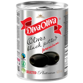 Маслини Diva Oliva без кісточки 432мл