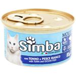 Корм влажный Simba с тунцом и океанической рыбой для кошек 85г