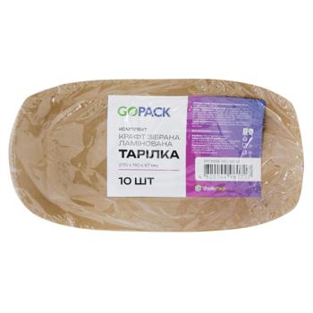 GoPack Set of Craft Assembled Disposable Plates 270х110х47mm 10pcs - buy, prices for NOVUS - photo 2
