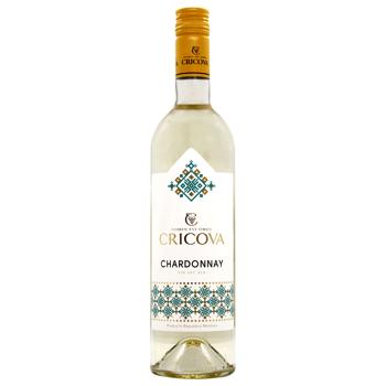 Вино Cricova Шардоне Национальное белое сухое 12,5% 0,75л - купить, цены на Эпицентр FOOD - фото 1