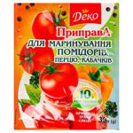 Приправа Деко для маринования помидоров перца кабачков 30г
