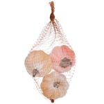 Набір оксамитових гарбузів Bona Di 6*7,4см 3шт рожевий та кремовий