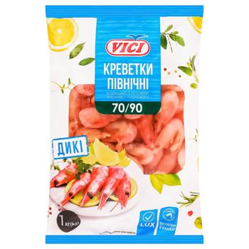 Креветки Vici Lux в панцирі варено-морожені 70/90 1кг