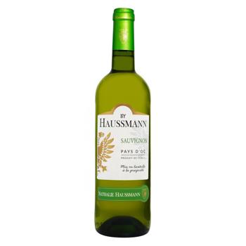 Вино Haussmann Sauvignon белое сухое 12,5% 0,75л - купить, цены на NOVUS - фото 1