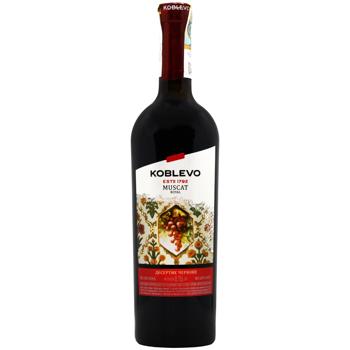 Koblevo Muscat Royal Red Sweet Wine 16% 0.7l - buy, prices for ULTRAMARKET - photo 1