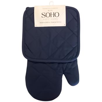 Прихватка и перчатка Soho Blue