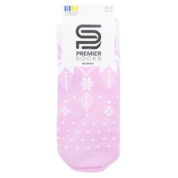 Premier Socks Terry Women's Socks with Pattern s.23-25 Pink-White - buy, prices for NOVUS - photo 1