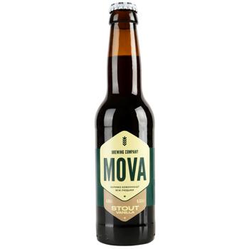 Пиво Mova Stout Vanilla темне нефільтроване 4,9% 0,33л - купити, ціни на WINETIME - фото 1