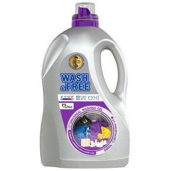 Wash&Free Universal Washing Gel Jasmine and Lavender with Marseille Soap 4.8l - buy, prices for COSMOS - photo 1