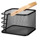 Ardesto Midori Black Basket with Wooden Handle 24*23.5*16.1cm