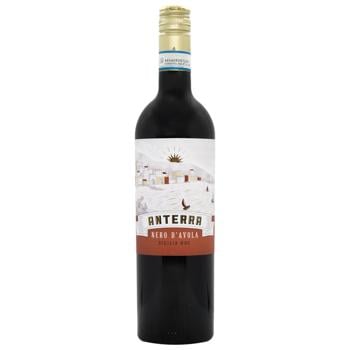 Вино Anterra Nero D'Avola Sicilia DOC сухе червоне 0,75л 12,5% - купить, цены на ULTRAMARKET - фото 1