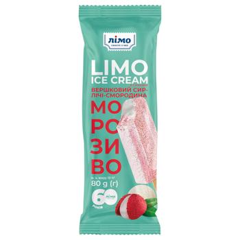 Limo Cream Cheese-Lychee-Сurrant Ice Cream 80g - buy, prices for MegaMarket - photo 1