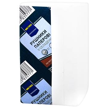 Полотенца бумажные Metro Professional V-сложения двухслойные 250шт - купить, цены на METRO - фото 1