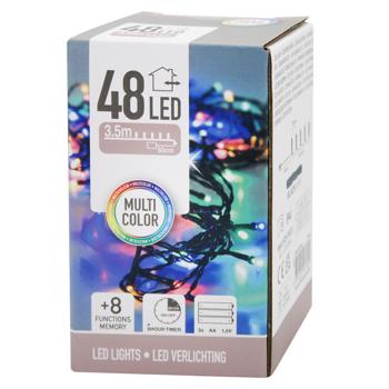 Гірлянда електрична Koopman зовнішня 3хАА 48 LED 4,1м різнокольорова - купити, ціни на Таврія В - фото 1