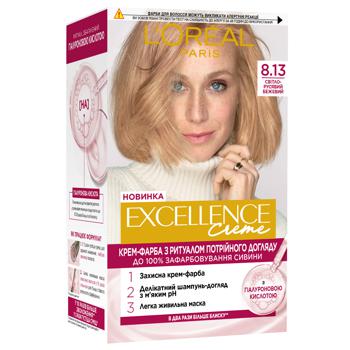 Краска для волос L'oreal Paris Excellence 8.13 Светло-русый бежевый - купить, цены на КОСМОС - фото 1