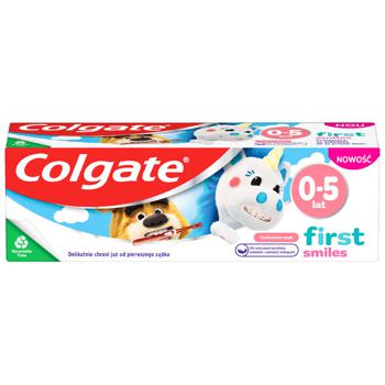 Зубна паста Colgate First Smiles дитяча 0-5 років зі смаком полуниці 50мл - купити, ціни на Auchan - фото 1