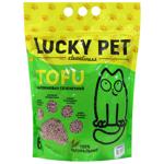 Наповнювач гігієнічний Lucky Pet з тофу для котячого туалету з лавандою 6л