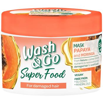 Маска для волосся Wash&Go Super Food з папаєю та морингою  300мл - купити, ціни на Auchan - фото 1