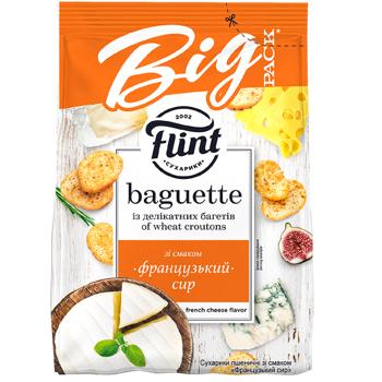 Flint Baguette Wheat Rusk with French Cheese Flavor 140g - buy, prices for METRO - photo 1