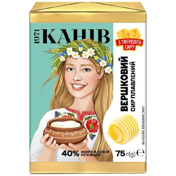 Kaniv Creamy Processed Cheese 35% 75g - buy, prices for - photo 1