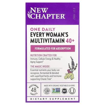 Мультивитамины для женщин старше 40+ One Daily Multi, New Chapter, 48 таблеток - купить, цены на Biotus - фото 2