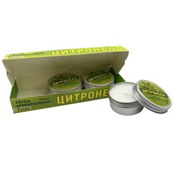 Kish Komar Citronella Scented Candle 3pcs 80g - buy, prices for - photo 2